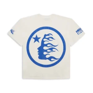 Hellstar Beat Us T-Shirt (White/Blue)