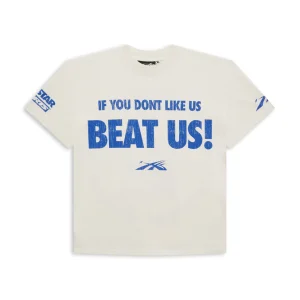 Hellstar Beat Us T-Shirt (White/Blue)