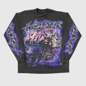 Hellstar Sweatshirt Star Long Sleeve Black